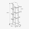 Modern Curved Plywood Corner Bookshelf Freestanding Display Rack
