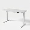 Standing Desk Ergonomic Height Adjustable Sit Home Office (White, Glass)