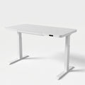 Standing Desk Ergonomic Height Adjustable Sit Home Office (White, Glass)