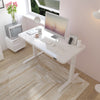 Standing Desk Ergonomic Height Adjustable Sit Home Office (White, Glass)