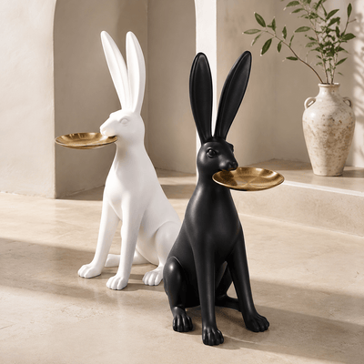 Rabbit-Shaped Storage Tray, Decorative Side Table