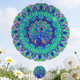 Wind Spinners Outdoor, IDEA SHOW 12In Stainless Steel Wind Spinners Outside, 3D Kinetic Hanging Sculpture, Rustproof Metal Garden Decor Ornaments for Yard Art, Women, Men, Holidays (Blue Peacock)