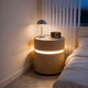 Minimalist Smart Nightstand in Saddle Leather