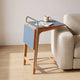 Modern Folding C-Shaped Side Table with Fenix Top & Solid Beech Wood