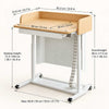 Mobile Pneumatic Standing Podium Height Adjustable Lectern Desk