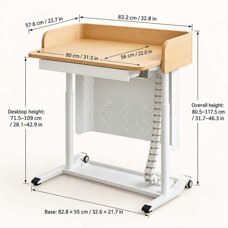 Mobile Pneumatic Standing Podium Height Adjustable Lectern Desk