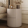Modern Wooden Leather Bedside Table for Bedroom