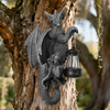 Solar Garden Decor Dragon Tree Hugger Garden Statues Lawn Ornaments for Outside Balcony Yard Whimsical Art Outdoor,Medieval Fantasy Christmas Decor