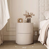 Modern Wooden Leather Bedside Table for Bedroom