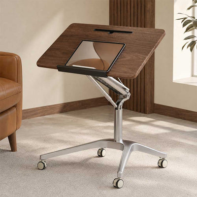Pneumatic Height-Adjustable Computer Desk for Standing Work Position