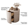 Modern Wooden Leather Bedside Table for Bedroom