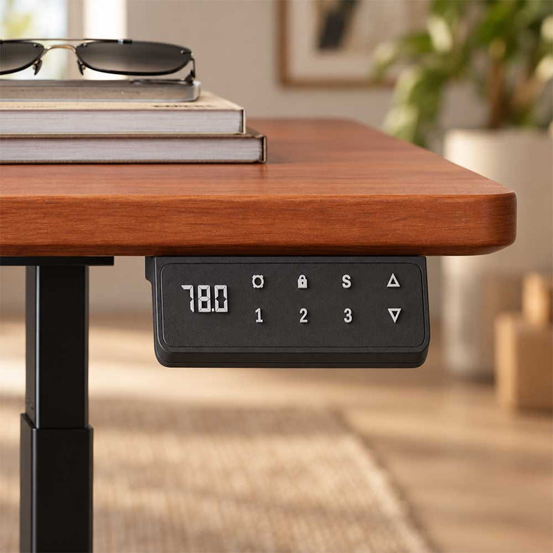 Solid Wood Electric Standing Desk Vintage Mid Century Lift Table