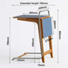 Modern Folding C-Shaped Side Table with Fenix Top & Solid Beech Wood