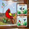 Cardinal Stained Glass Window Hanging, IDEA SHOW Red Cardinal on Branch Ornament Suncatcher, Real Glass Window Hanging Ornament, Handmade Bird Home Decor Memorial Gift for Women, Mom, Bird Lover