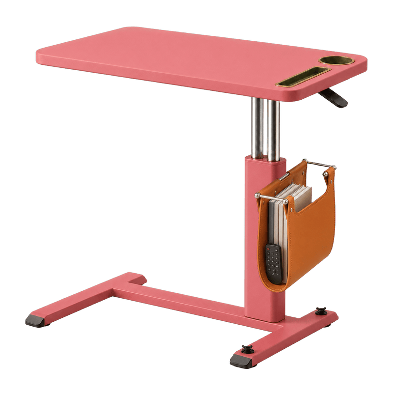 Adjustable Overbed Table with Wheels for Bed, Sofa & Home Office
