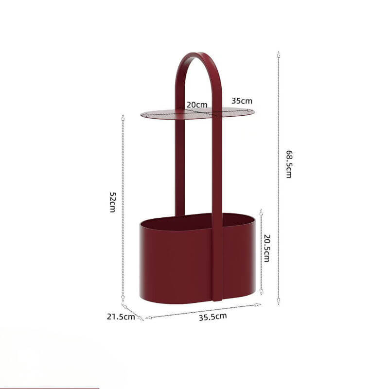 European Handbag Style Metal Side Table