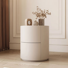 Modern Wooden Leather Bedside Table for Bedroom