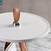 Italian Minimalist Round Coffee Table with Storage