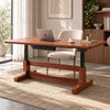 Solid Wood Electric Standing Desk Vintage Mid Century Lift Table