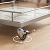 Modern 4-Tier Rolling Bar Cart with Saddle Leather Trays