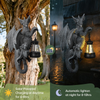 Solar Garden Decor Dragon Tree Hugger Garden Statues Lawn Ornaments for Outside Balcony Yard Whimsical Art Outdoor,Medieval Fantasy Christmas Decor