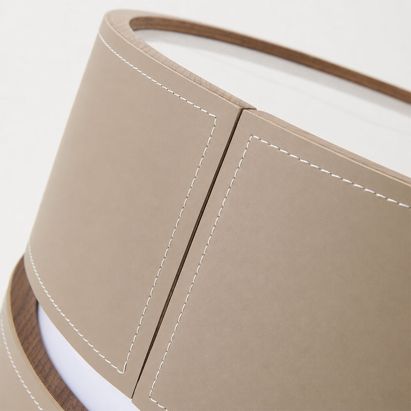 Minimalist Smart Nightstand in Saddle Leather