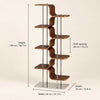 Modern Curved Plywood Corner Bookshelf Freestanding Display Rack