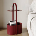 European Handbag Style Metal Side Table