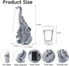 IDEA SHOW Solar Garden Outdoor Statue with 35 LED Lights, Elephant Figurine for Patio, Balcony, Courtyard, Lawn Ornaments, Unique Housewarming and Birthday Gifts for Women, Mom, Grandma, Elderly