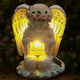 IDEA SHOW Solar Angel Prayer Statue, Memory Guardian Garden Decor with Warm Light - Religious Outdoor Decor, Auto On/Off LED Light, Memorial Gift for Cemetery, Patio & Gravesite