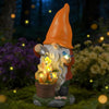 Solar Gnome Statue Outdoor Decor, Gnome with Glowing Globe Light Figurines - for Garden Patio Yard Lawn Housewarming for Women Mom Grandma