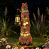 IDEA SHOW Capybara Solar Garden Statue, Outdoor Capybara Figurine with Flower Decoration & LED Light, Funny Triple Capybara Decor for Women Mom Yard Garden Patio Lawn Christmas Ornaments
