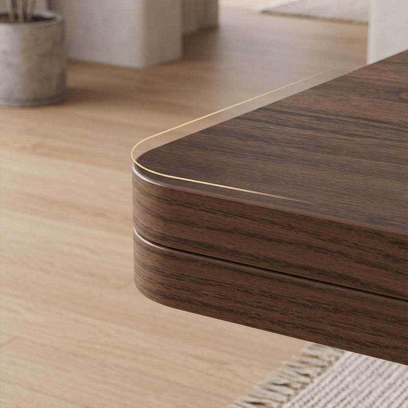 Movable and Height-Adjustable Coffee Table, Folding Dining Table