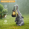 IDEA SHOW Solar Outdoor Garden Decor, Elephant Statue with Lantern for Patio, Yard Ornament and Lawn Decoration, Birthday Housewarming Gift for Mom, Wife, Gardeners