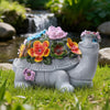 IDEA SHOW Solar Turtle Statue, Outdoor Figurine Decorations Ornament Lamps for Outside Yard, Lawn, Patio, Porch, Balcony, Housewarming Birthday for Mom Women Grandma