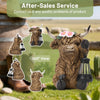 Ayadon Solar Highland Cow Garden Outdoor Statue,Highland Cow Figurines Sculpture with LED,Farmhouse Decor,Patio Balcony Yard for Pasture & Farm Theme Housewarming Gifts for Women Mom