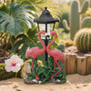 IDEA SHOW Solar Flamingo Garden Decor Statue, Outdoor Funny Solar Ambiance Light Decoration for Yard, Patio, Lawn, Unique Housewarming, Birthday Christmas Gift for Women, Mom, Grandma