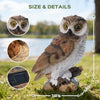 Ayadon Solar Owl Garden Outdoor Statue,Owl Figurine Sculpture with LED Lights for Porch Patio Lawn Yard Deck Decor - Ideal Housewarming Christmas Gift for Women Men Owl Lover(Brown)