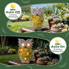IDEA SHOW Solar owl Garden Statues Outdoor Decor, Resin Owl Figurine Decorations with Solar Light, Whimsical Owl Sculpture for Patio, Balcony, Yard, Lawn Ornament, Perfect Garden