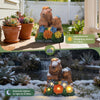 Solar Capybara Statue Outdoor Decor, Capybara Family Figurines with LED Light for Pond Patio Gardens Lawn, Housewarming for Women Mom Grandma