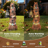 IDEA SHOW Capybara Solar Garden Statue, Outdoor Capybara Figurine with Flower Decoration & LED Light, Funny Triple Capybara Decor for Women Mom Yard Garden Patio Lawn Christmas Ornaments