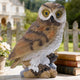 Ayadon Solar Owl Garden Outdoor Statue,Owl Figurine Sculpture with LED Lights for Porch Patio Lawn Yard Deck Decor - Ideal Housewarming Christmas Gift for Women Men Owl Lover(Brown)