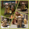 Ayadon Solar Highland Cow Garden Outdoor Statue,Highland Cow Figurines Sculpture with LED,Farmhouse Decor,Patio Balcony Yard for Pasture & Farm Theme Housewarming Gifts for Women Mom