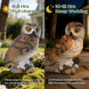 Ayadon Solar Owl Garden Outdoor Statue,Owl Figurine Sculpture with LED Lights for Porch Patio Lawn Yard Deck Decor - Ideal Housewarming Christmas Gift for Women Men Owl Lover(Brown)