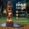 IDEA SHOW Capybara Solar Garden Statue, Outdoor Capybara Figurine with Flower Decoration & LED Light, Funny Triple Capybara Decor for Women Mom Yard Garden Patio Lawn Christmas Ornaments