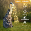 IDEA SHOW Solar Garden Outdoor Statue with 35 LED Lights, Elephant Figurine for Patio, Balcony, Courtyard, Lawn Ornaments, Unique Housewarming and Birthday Gifts for Women, Mom, Grandma, Elderly