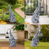 IDEA SHOW Solar Outdoor Garden Decor, Elephant Statue with Lantern for Patio, Yard Ornament and Lawn Decoration, Birthday Housewarming Gift for Mom, Wife, Gardeners