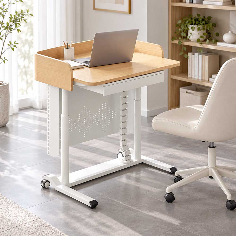 Mobile Pneumatic Standing Podium Height Adjustable Lectern Desk