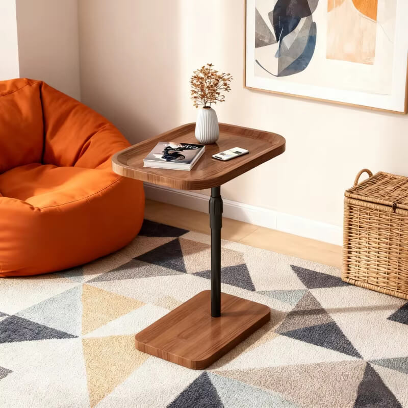 Sofa Side Coffee Table Height-adjustable Mobile Bedside Table for Living Room