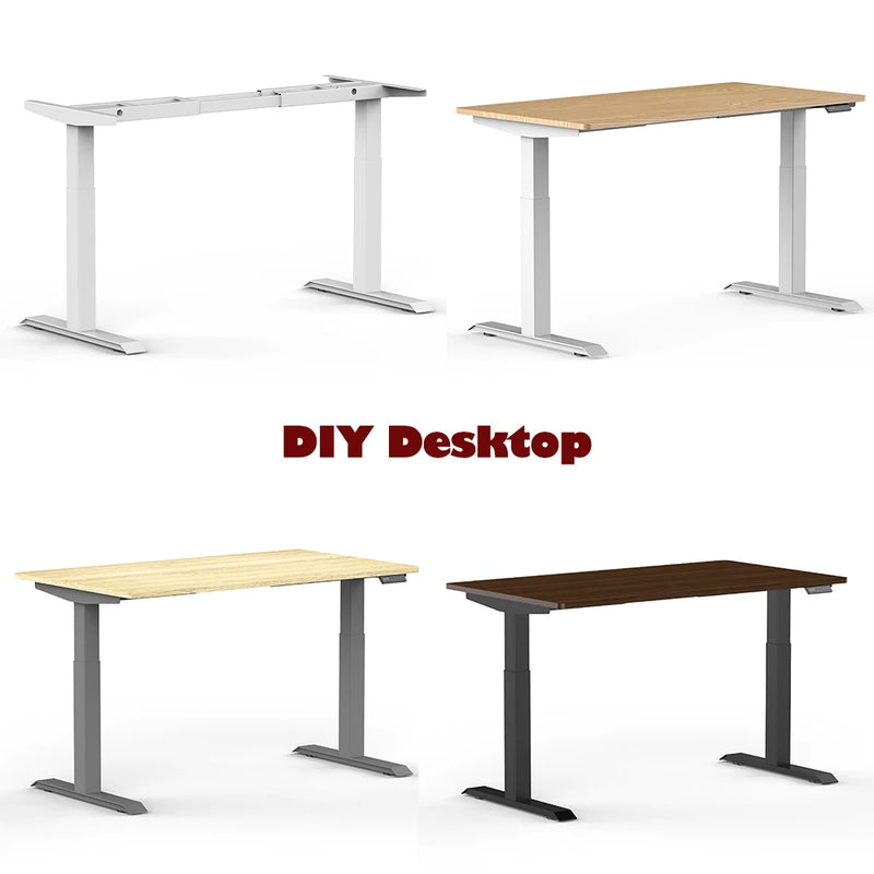 Wholesale OEM/ODM Modern Ergonomic Electric square Lifting Column Height Adjustable Desk Frame Dual Motor Standing Office